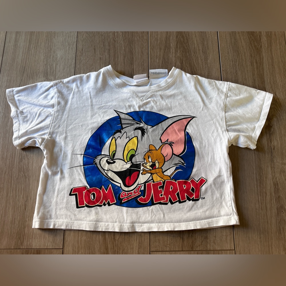 Zara Girls  Tom & Jerry Cropped tshirt. EUC